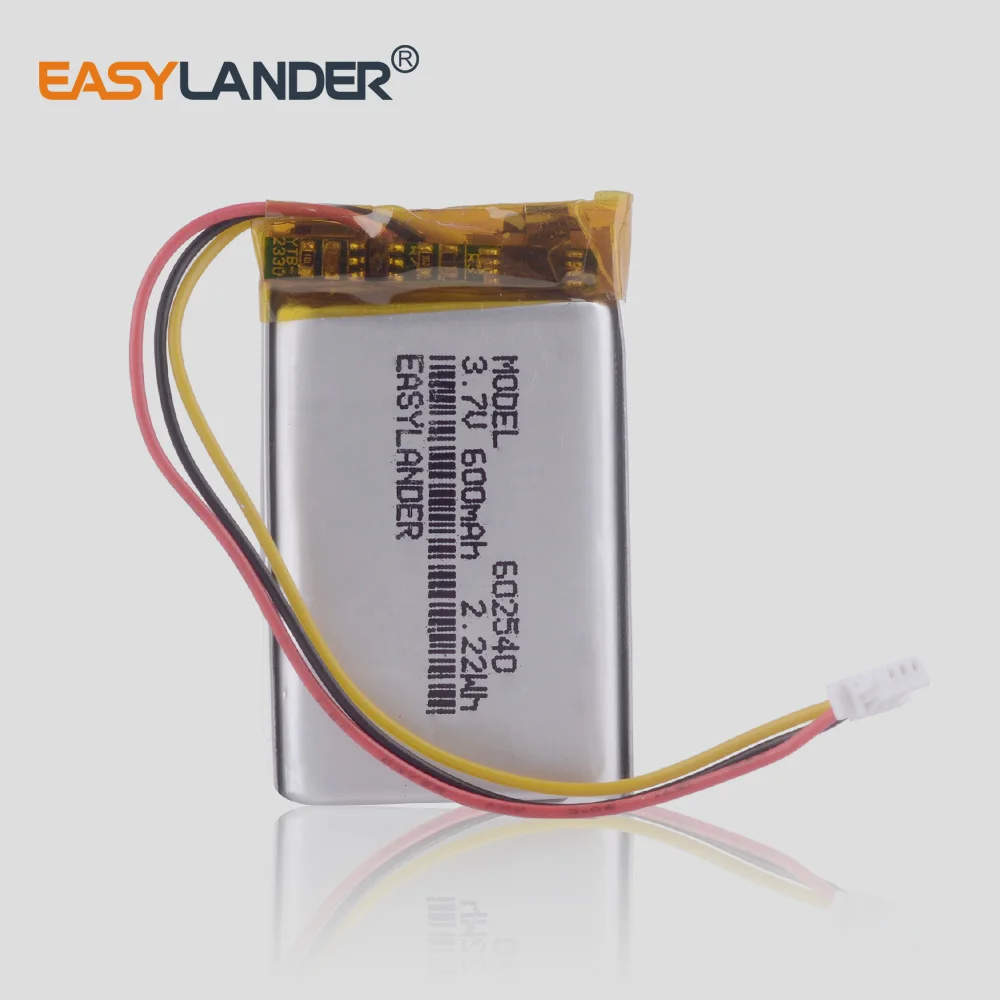 602540 Easylander 3.7 V 600mAh li-Polimero Baterijos MIO MiVue 358 388 ortable set-top box DVR MP3 žaislai