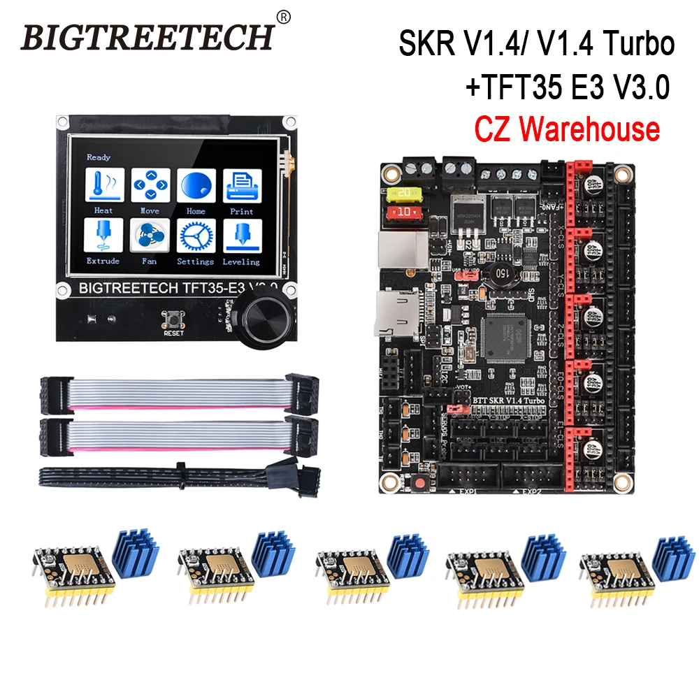 BIGTREETECH BTT SKR V1.4 Turbo 32 Bitų Kontrolės Valdyba TFT35 E3 V3.0 Jutiklinis Ekranas TMC2209 2208UART Vairuotojo SKR V1.3 Ender 3 Atnaujinti