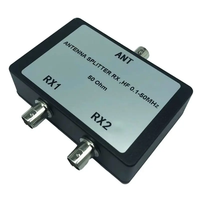 Nešiojamų Antenos Splitter RX HF 0.1-50 MHz 50Ohm BNC Jungtys Koaksialinis Kabelis Signalas Palydovinė TV