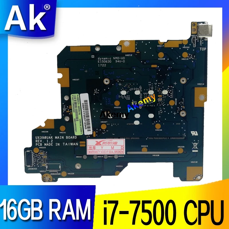 Akemy už ASUS ZenBook 3 UX390 UX390U UX390UA UX390UAK UX390UAK Nešiojamas Plokštė i7-7500 PROCESORIUS, 16 GB RAM Patikrintas Mainboard