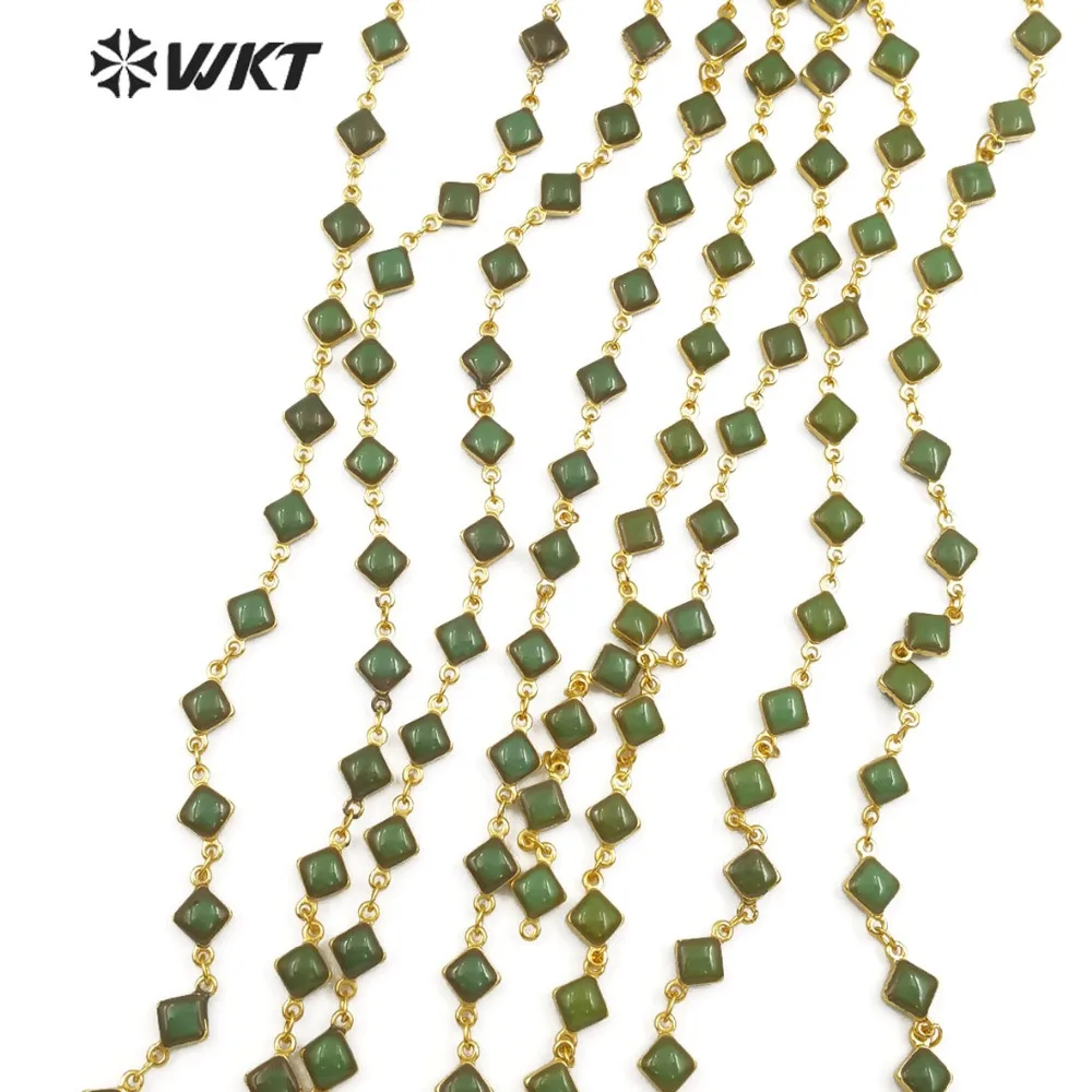 WKT WT-RBC101 Šviežių Ir Gražių Šviesiai Žalia Gamtinės Dervos Rutuliukų Grandinė Tinka Moterims, Kad Karoliai Ir Apyrankės