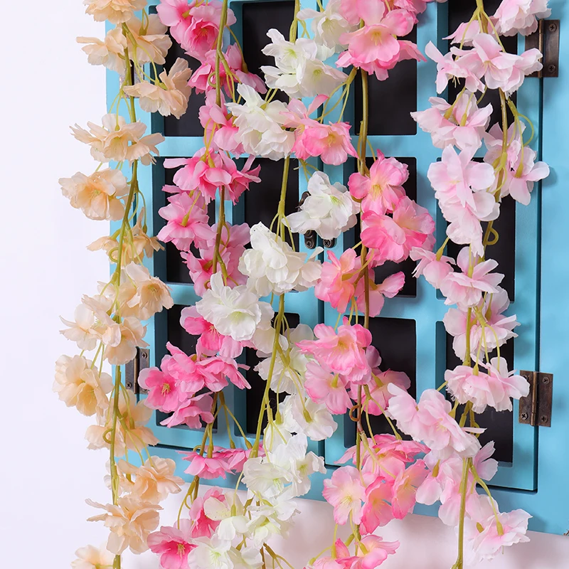 Sakura sakura Rotango Vestuvių Arkos apdaila Vynuogių Dirbtinės gėlės Namų dekoro 