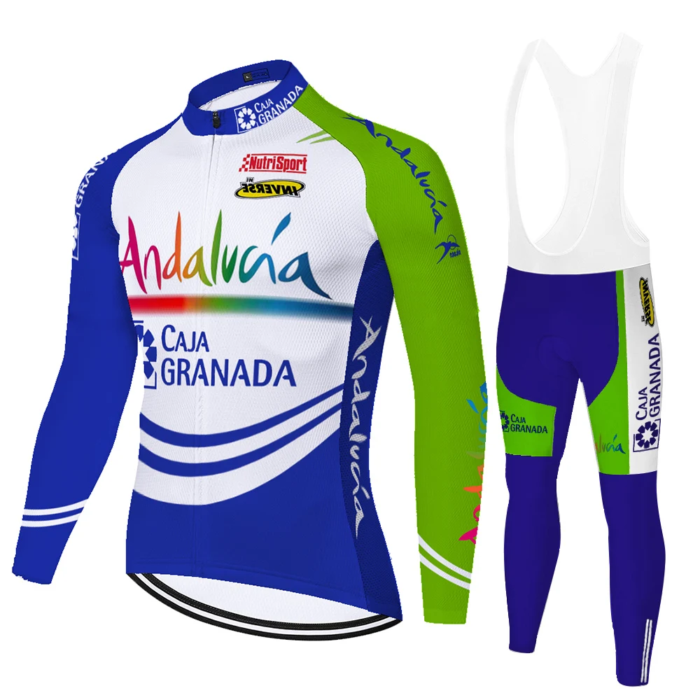 Ispanijos komanda ropa de ciclismo hombre 2020 mtb vasaros pavasario ANDALŪZIJOS dviračių džersis vyrų 20D gelio mygtukai quick dry uniforme ciclismo
