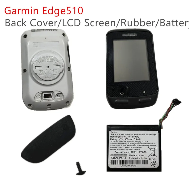 Edge510 Originalių Atsarginių Dalių LCD Ekranas/Vandeniui Gumos/Galinio Dangtelio/Baterijos Garmin Edge 510 GPS Dviračių Chronometras Pakeisti
