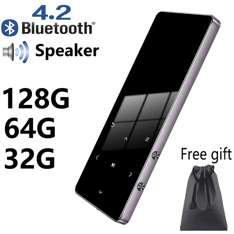 Originalus metalo Bluetooth MP4 grotuvas 8GB 16GB 32GB 64GB muzikos grotuve palieskite klavišą fm radijas vaizdo žaisti E-knygos hifi walkman grotuvas