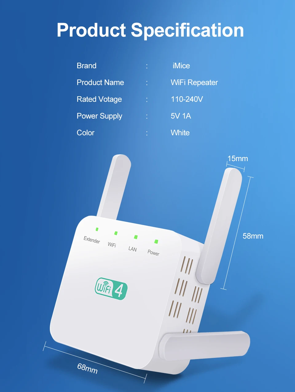 5G Wireless WiFi Kartotuvas Wi Fi Stiprintuvas 2.4 G, 5 ghz Wi-Fi Stiprintuvas, 1200 Mbps 5 ghz Signalas, WiFi Long Range Extender