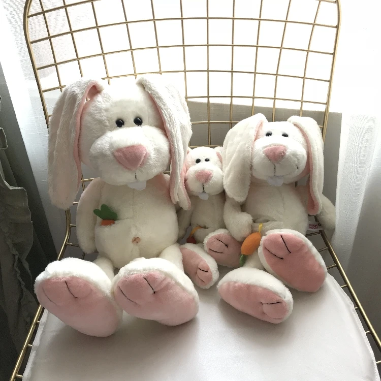 Aukštos kokybės 25cm Geramny triušis lėlės morkų, Morkų ilgas ausis bucktooth little white rabbit pliušinis žaislas gimtadienio dovana 1cs/daug