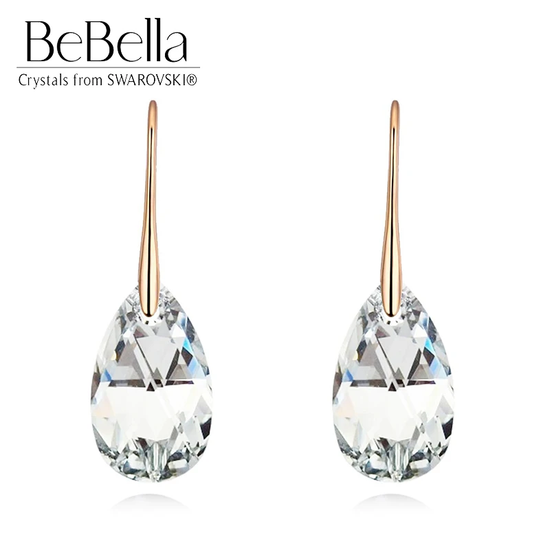 BeBella 22mm krištolo lašas auskarai, pakabukas su kristalais iš Swarovski originalus mados juvelyriniai dirbiniai moterų meilužio mergina dovana