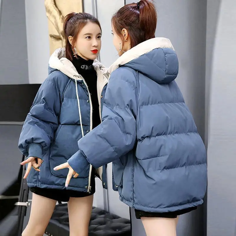 2020 gobtuvu moterų žiemos striukė trumpas medvilnė paminkštinimas moteriški paltai rudenį casaco feminino inverno vientisos spalvos parko