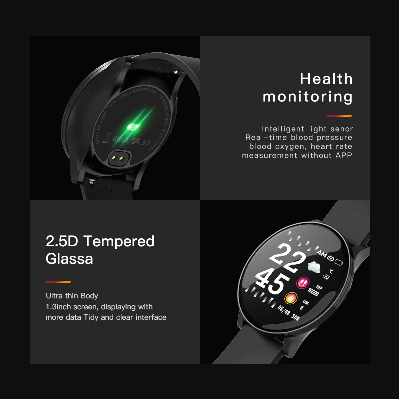 Smart Watch Moterų Laikrodžiai Vyrams, Vandeniui Fitness Tracker Apyrankę Sporto Širdies ritmo Monitorius Smartwatch W8 Apyrankės už Xiaomi