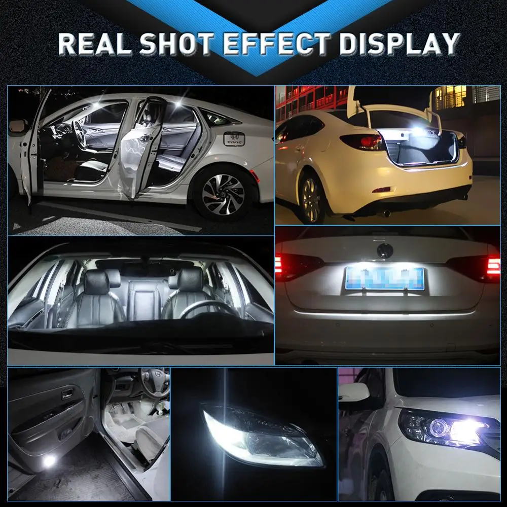 10x T10 W5W LED Lemputės Automobilių Salono Skaitymo šviesos Ford Focus 2 3 Fiesta, Fusion Ranger 