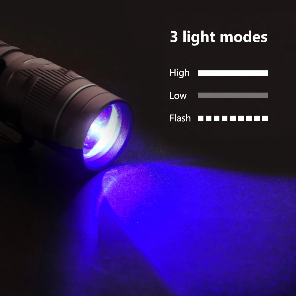 UV395 Žibintuvėlis Ultravioletinės Šviesos, su Zoom Funkcija Linterna UltraVioleta Augintinio Šlapimo Dėmes Detektorius Skorpionas Naudoti 14500 Baterija