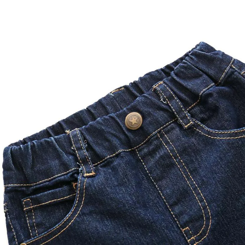 Baby džinsai vaikams medvilnės mėlyna džinsinio audinio kelnės berniukas outwear vaikai elastinga juosmens kelnes pavasario priežastinis kelnės kūdikiams, drabužiai ma