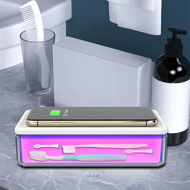 15W Daugiafunkcinis Sterilizer UV Belaidis Kroviklis Dėžutė Mobilųjį Telefoną Siurbliai uv valymo virtuvė Langelyje veido kaukė dezinfekavimo aparatą 