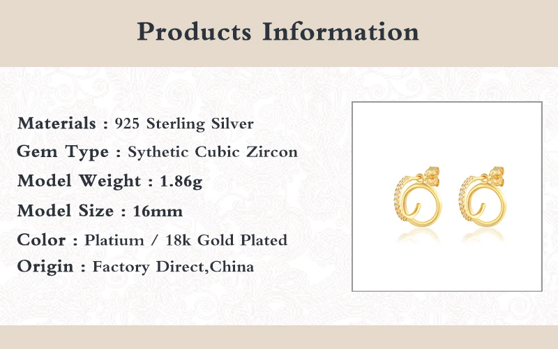 BOAKO 925 Sterling Silver Crystal Clear C Formos Stud Auskarai Moterims, Mergaitėms Dviejų Apskritimo Linijos Auskarai Pendientes Fine Jewelry