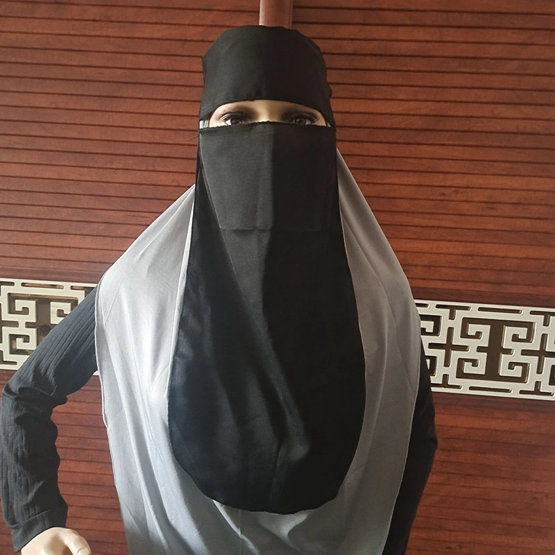 Musulmonų Moterys Hijab Niqab Austi Islamo Skraiste Fask Padengti Šalikas Vieną Sluoksniuotos Stiliaus Arabų Khimar Wrap Galvos Lankelis Burqa