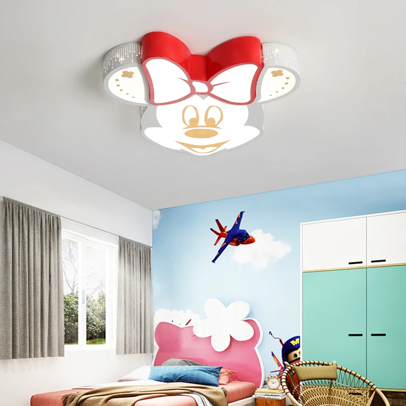 Mados LED animacinių filmų liustra, mielas vaikas miegamojo lubų lempa, Mickey darželio šviesos AC85-265V
