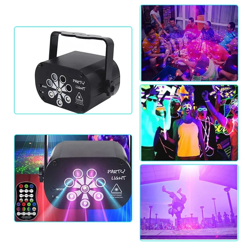 Lazerinis Projektorius, RGB Šviesos DJ, LED Scenos Šviesos Poveikio, UV Lempos Įkrovimo 120 Modelius Šalies Projekcija Šviesos Kalėdinė Diskoteka