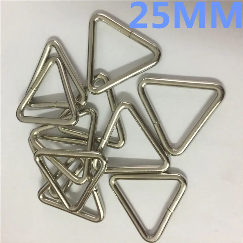 50PCS Sidabro spalvos Metalo, Trikampio Formos Sagtis 25mm 1