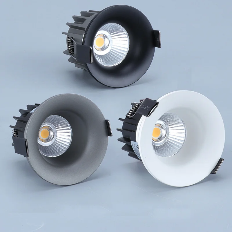 Pritemdomi LED, COB Dėmesio Lubų Lempa AC85-265V 9W 7W 12W 15W 18w Aliuminio Embedded Šviestuvai Turas