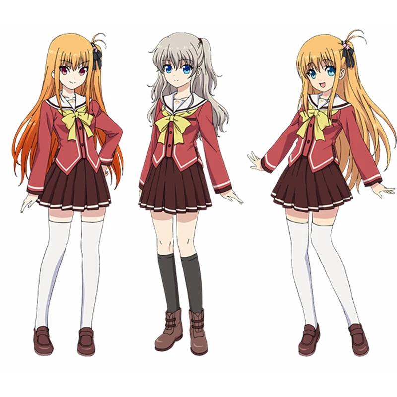 LCSP Charlotte Tomori Nao Japonų Anime Cosplay Kostiumai, Suaugusiųjų Mergaitės mokyklinę Uniformą Suit Apranga, Drabužiai