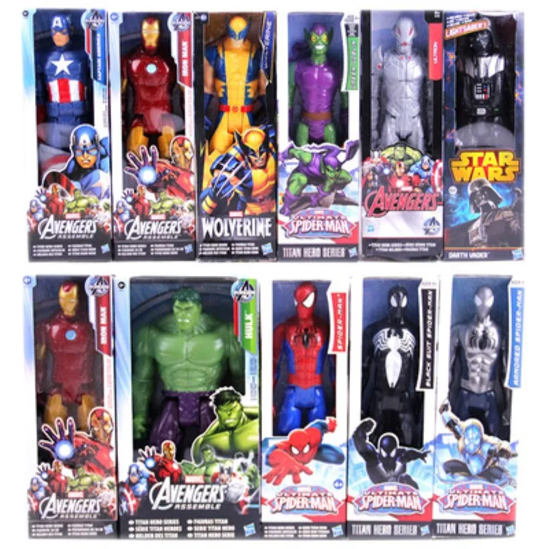 2020 Stebuklas Nuostabi Ultimate SpiderMan Kapitonas Amerika, Geležinis Žmogus PVC Veiksmų Skaičius, Kolekcines, Modelis Žaislas Vaikams Kalėdų dovana