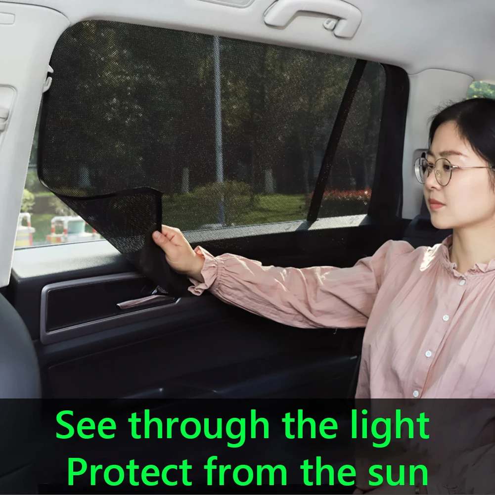 Magnetinio Automobilio Lango Saulė Pavėsyje Vasarą UV Apsauga Akių Priekinis + Galinis Šoninis Langas Ekrano Uždanga skėtį nuo saulės Padengti