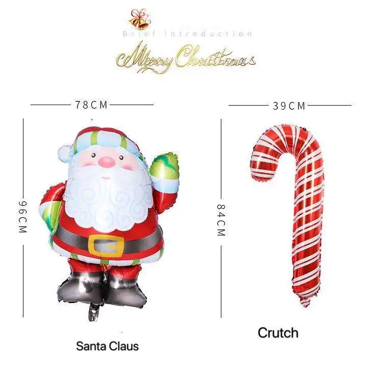 Kalėdų 2020 Santa Claus Balionas Nustatyti Atostogų Atmosferą Apdailos Šalis Dekoro Apdaila Aliuminio Plėvelės Balionas