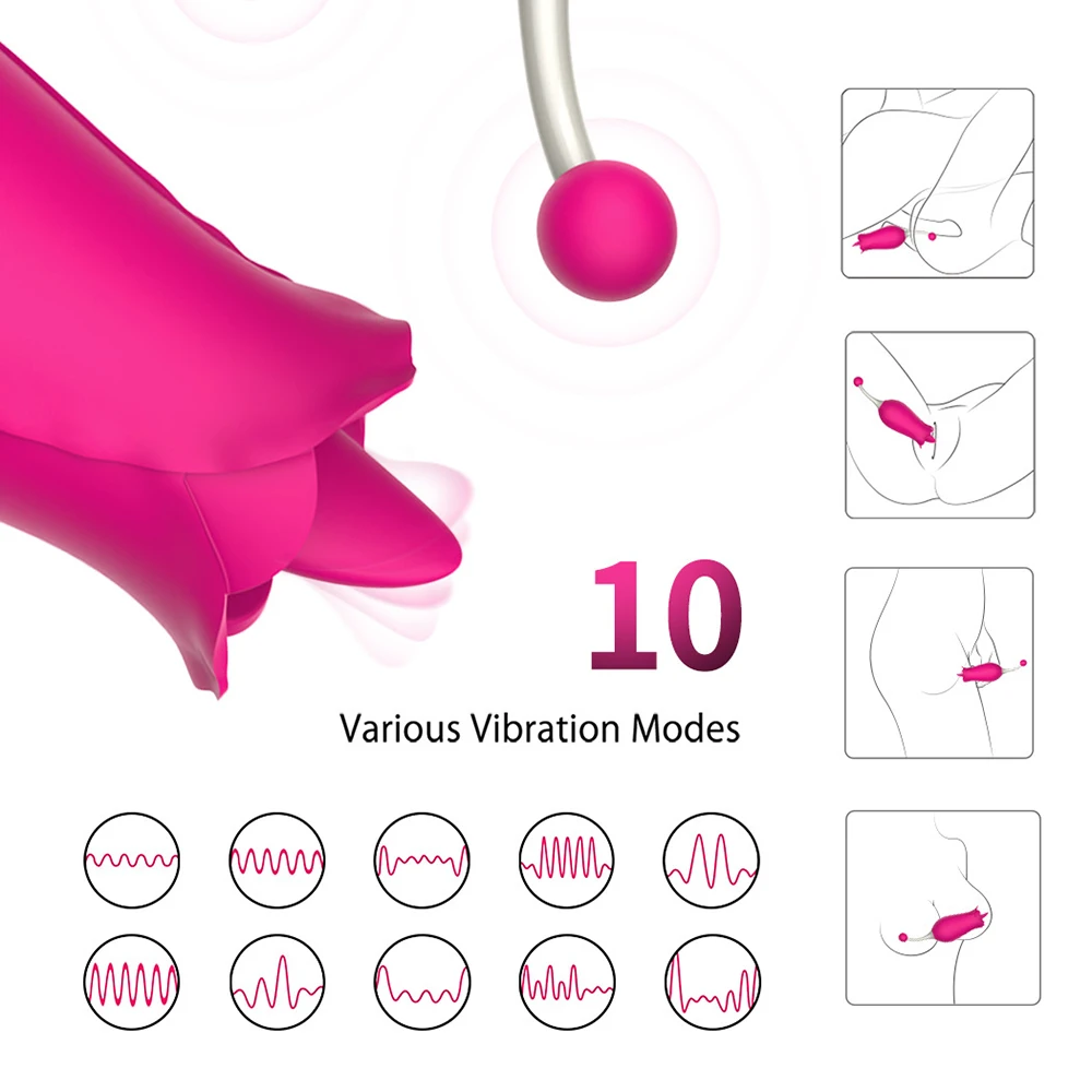 Gėlių Vibratorius G Spot-Klitorio Stimuliatorius Suaugusiųjų Sekso Žaislas, Skirtas Moters Burnos Blowjob Likcing Liežuvio Vibratoriai Suaugusiųjų Žaislai, Sekso Parduotuvė