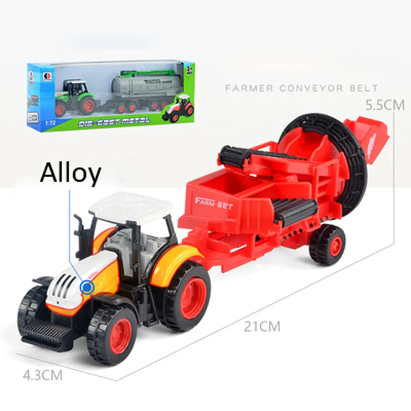 Vaikai Metalo Su Plastiko Nuimamas Emulational Ūkio Sunkvežimių Žaislai, Traktoriai, Vandens Sunkvežimių Inercinės Automobilių Vaikai Žaidžia Dovanų Rinkinys