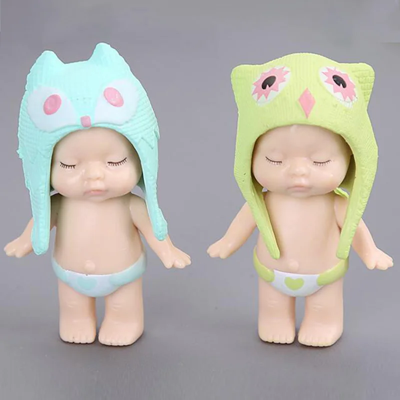 1pc Miega Lėlės Pav Skrybėlę Angel Baby Miniatiūrinės Statulėlės Mergaičių mini modeliai Animacinių filmų Anime Duomenys Žaislai Apsimesti, Namą galima Skalbti