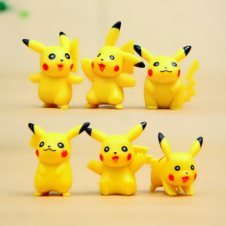 6set Pokemon Pikachu Veiksmų Skaičiai Anime Pikachu Žaislai Mini Pikachu Pav Dovanos, Žaislai, Kalėdų Dovanos