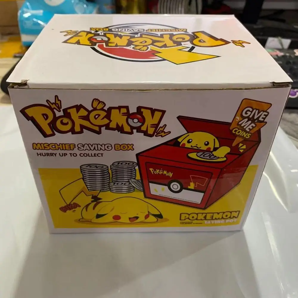 Pokemon Paveikslas Modelis, Nustatyti Japonijos autentiški vaikų Pikachu monetos pavogti pinigus piggy bank Anime Veiksmų Pobūdžio gimtadienio dovana