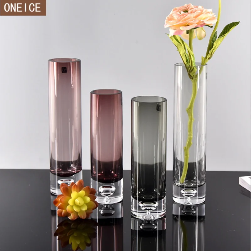 Naują Šiaurės vazos, Namų dekoravimo reikmenys, Vestuvių gėlės stalviršio stiklo spalvos vaza, Stiklo hydroponics taros butelis