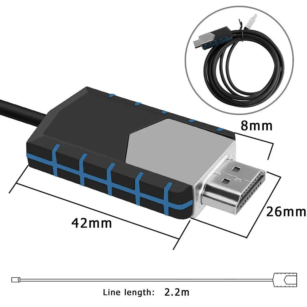 MHL USB C Tipo HDMI 1080P HD TV Kabelis, Adapteris, Skirtas 