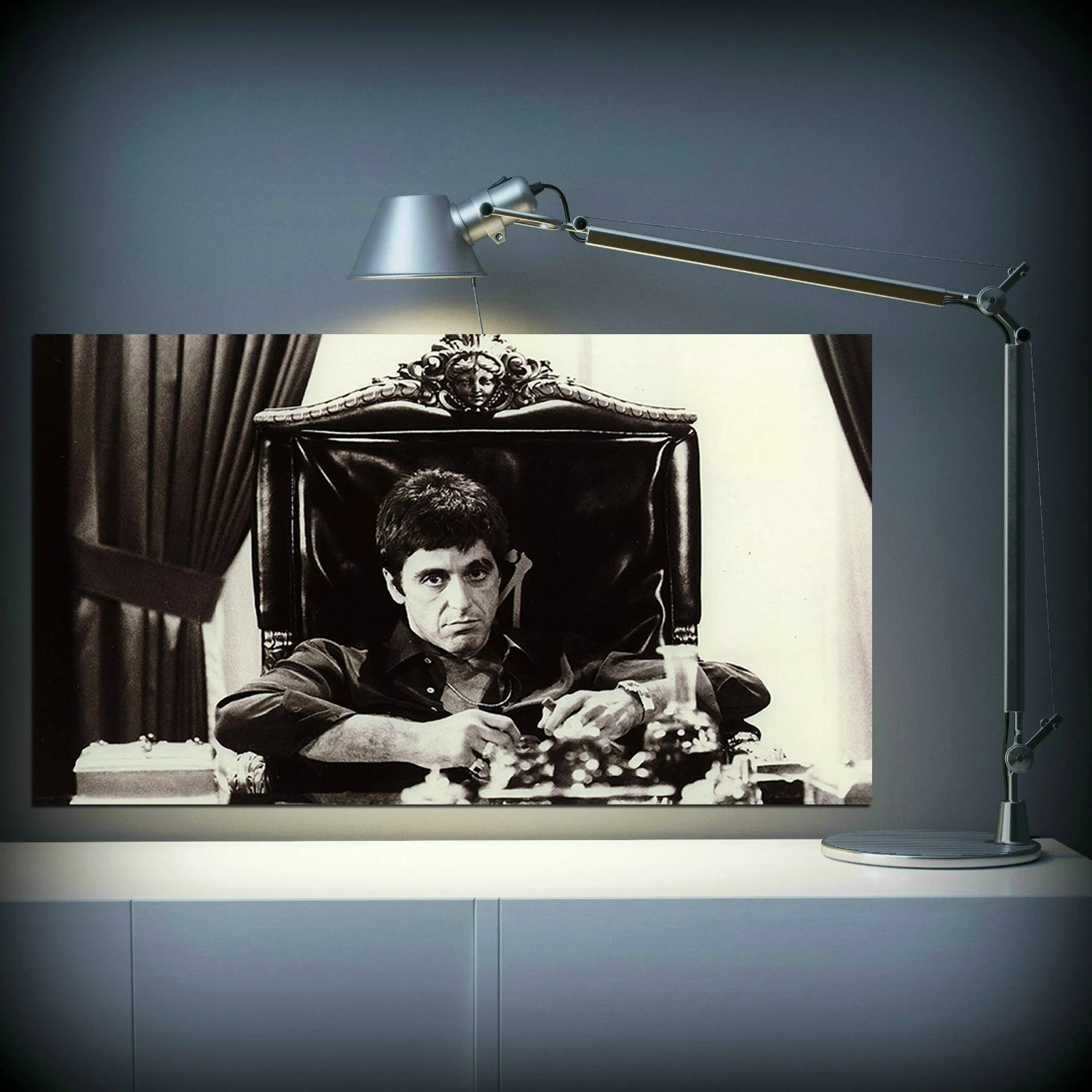DDHH AL PACINO SCARFACE Filmo Plakatas Namų Puošybai Tapybos Sienos Nuotrauka Kambarį Drobės Juoda ir Balta Pop Artas be Rėmelio