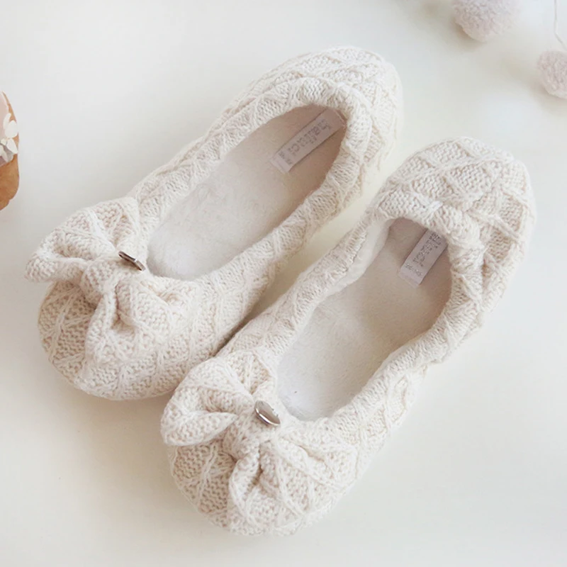Paprasta numegzti šiltas, minkštas padas namų šlepetės nėščia moteris mielas bowknot slydimo batų moterims Japonijos patalpų šlepetės moterų batai