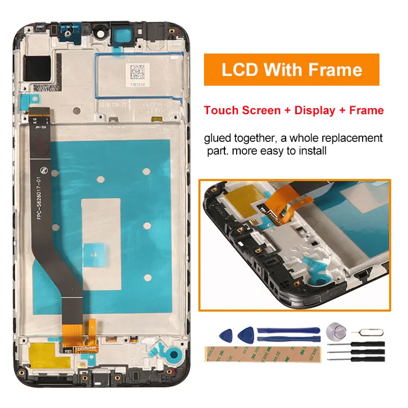 Ekrano ir Huawei Y7 Premjero 2019 DUB-LX3 LCD Ekranas Jutiklinis Ekranas Pakeitimas LCD Huawei Y7 2019 DUB-LX1 Ekranas Ekrano Testas