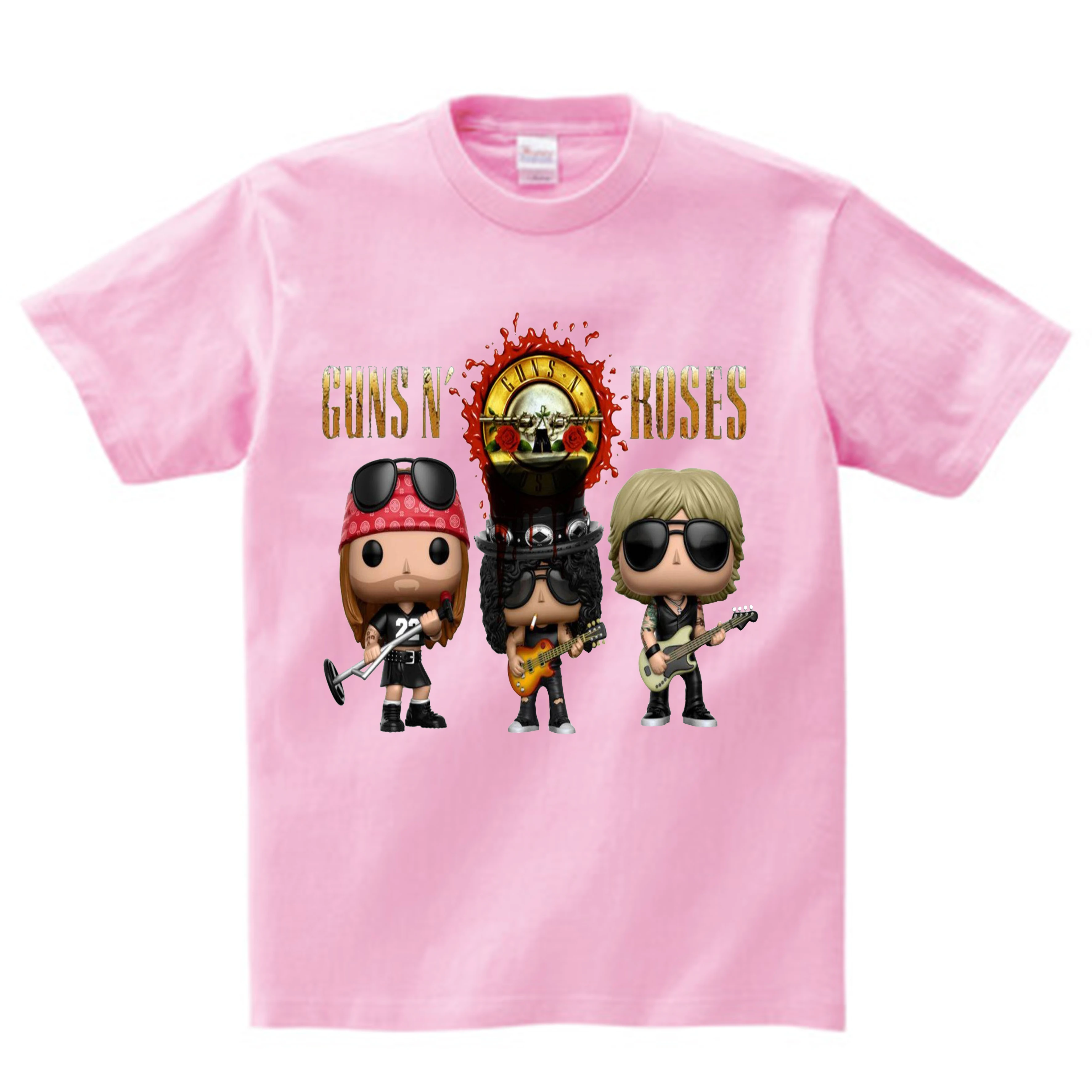 3T-9T Vaikai Rock Band Gun N Roses, Print T shirt Vaikų Vasaros Viršūnes Berniukų ir Mergaičių Mados Atsitiktinis marškinėliai camiseta NN
