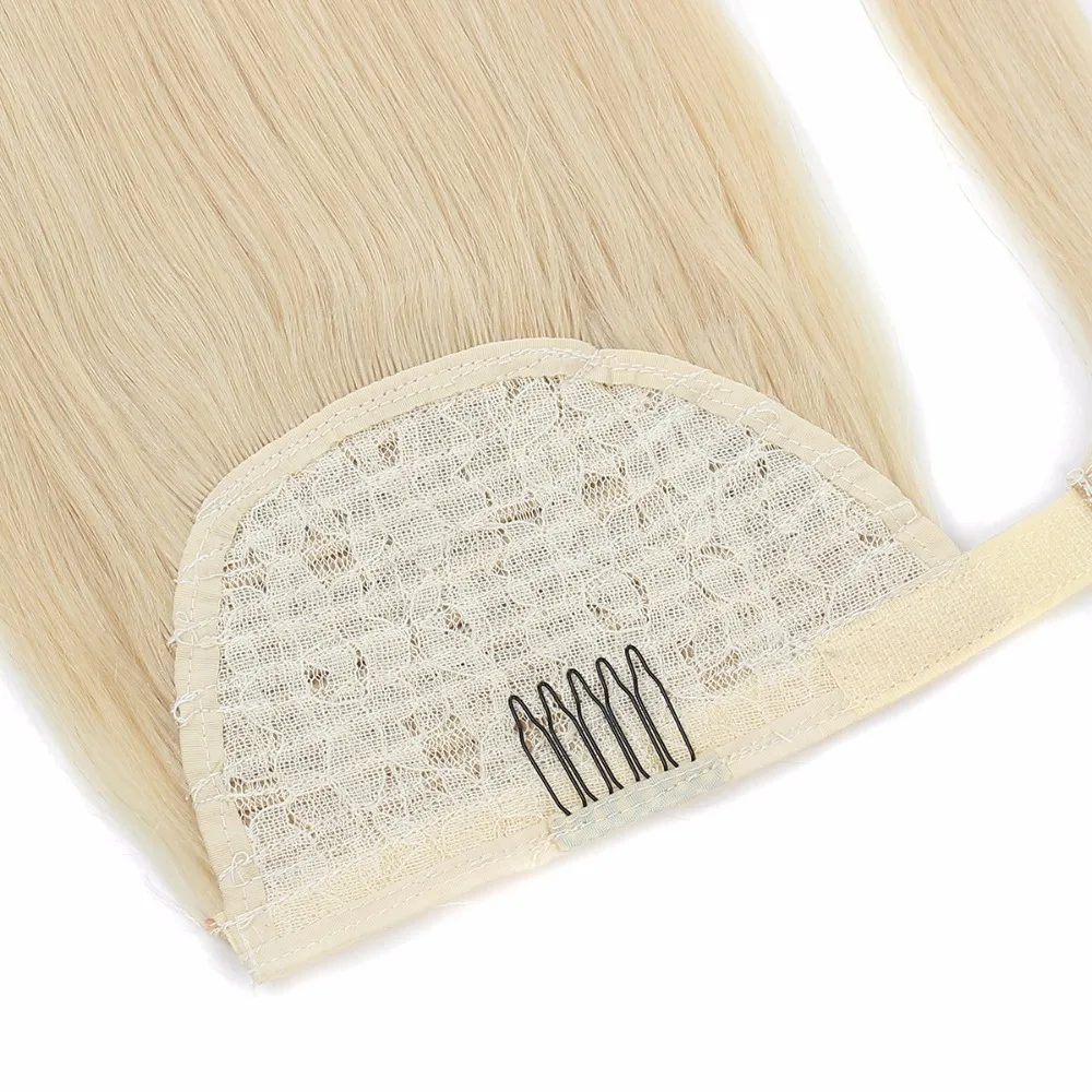 BHF Žmogaus Plaukai surišti į arklio Brazilijos Remy Tiesūs plaukai surišti į uodegą Wrap Aplink Asiūklio perukas 150g Hairpieces Gamtos Uodegos