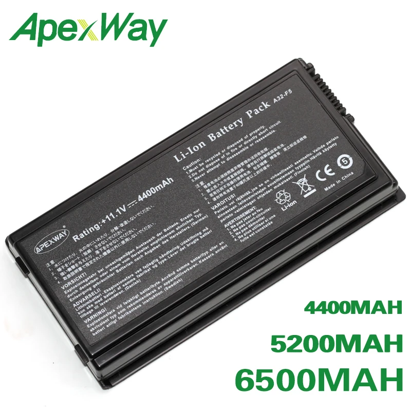 ApexWay 6 Ląstelių Baterija Asus F X Serijos X50 X50C X50GL X50M X50N X50VL X59 X59Sr X50Sr X50V F5VL F5Z