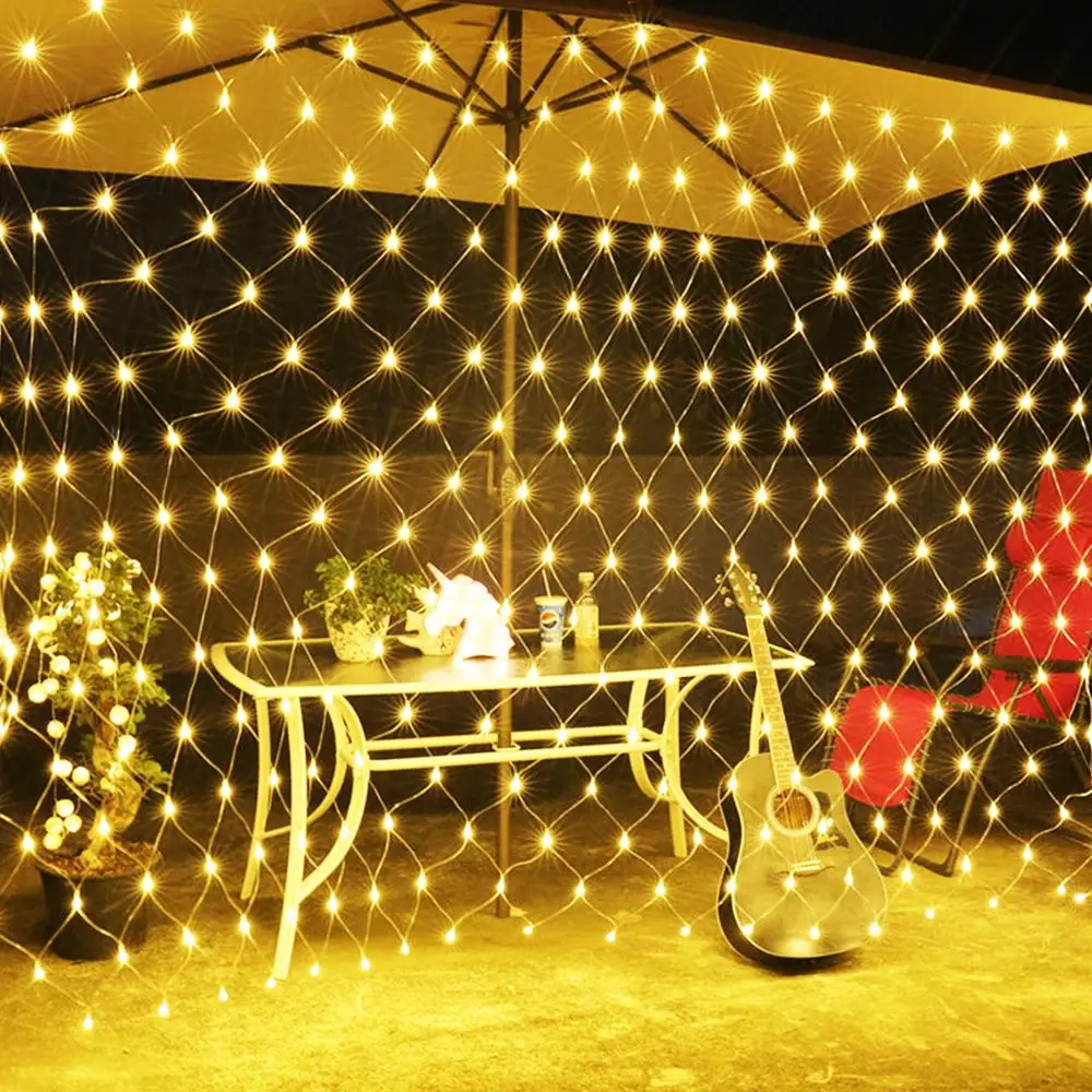 1.5*1.5 M/3*2M/6*4M Net Akių LED String 220V Lauko Pasakų šviesos Vandeniui Sodo Kalėdų Eglutė 