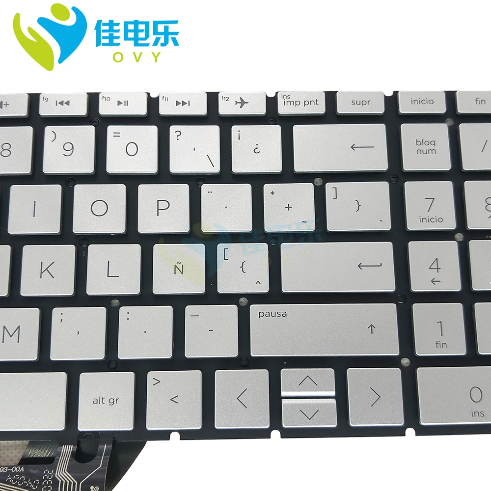 Naujas lotynų klaviatūra HP 15-DB 15-DR 250 255 G7 15-DA 15M-KN 15-CX 4HY44PA LA BŪTI Nešiojamojo kompiuterio klaviatūra su apšvietimu SN6176BL