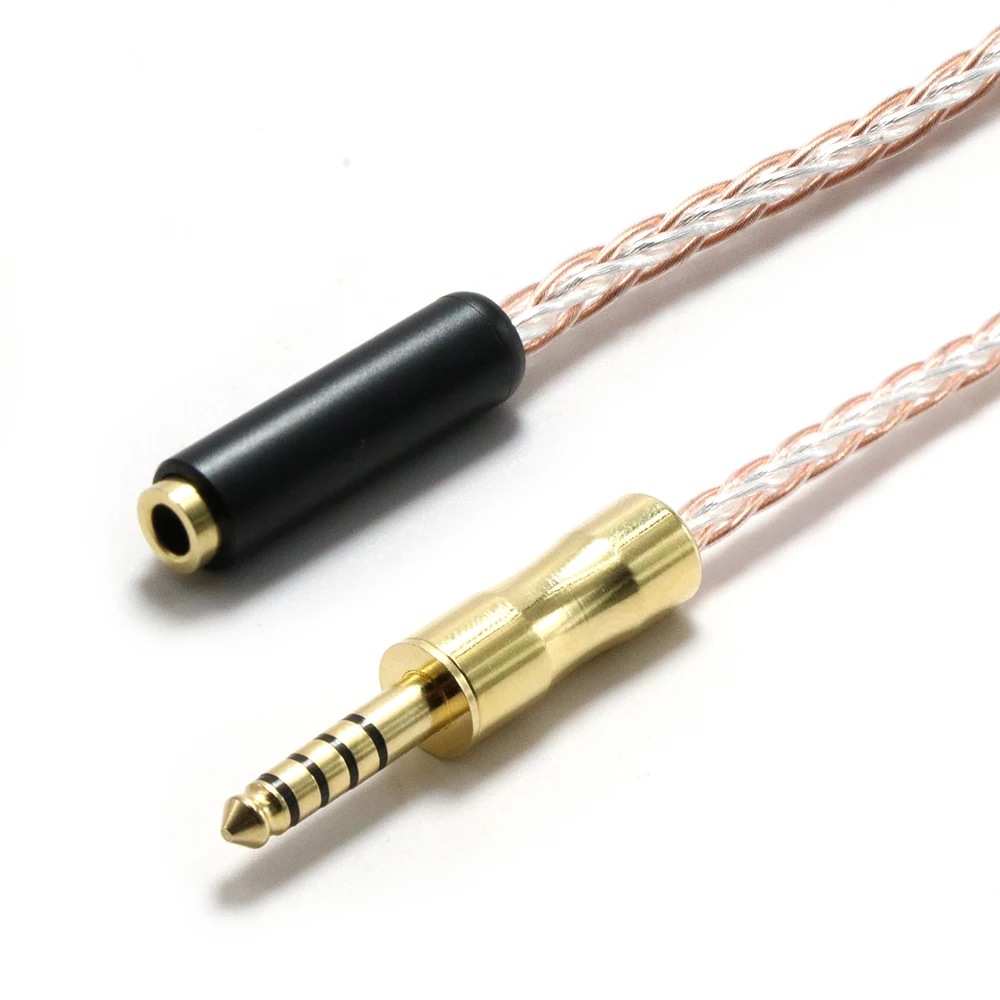 TRRS OFC Sidabro padengtą & auksą, padengtą 4.4 mm Male 3,5 mm Subalansuotas Moterų ausinių Kabelis, audio automobilių atnaujinti kabelis