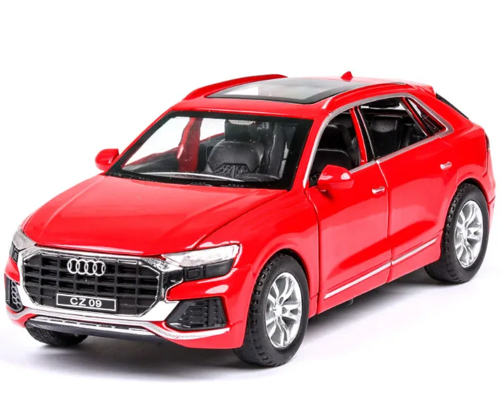 Audi Q8 automobilio modelis 1:32 su garso ir šviesos traukti atgal lydinio žaislas automobilio modelio vaikų žaislas dovana nemokamas pristatymas