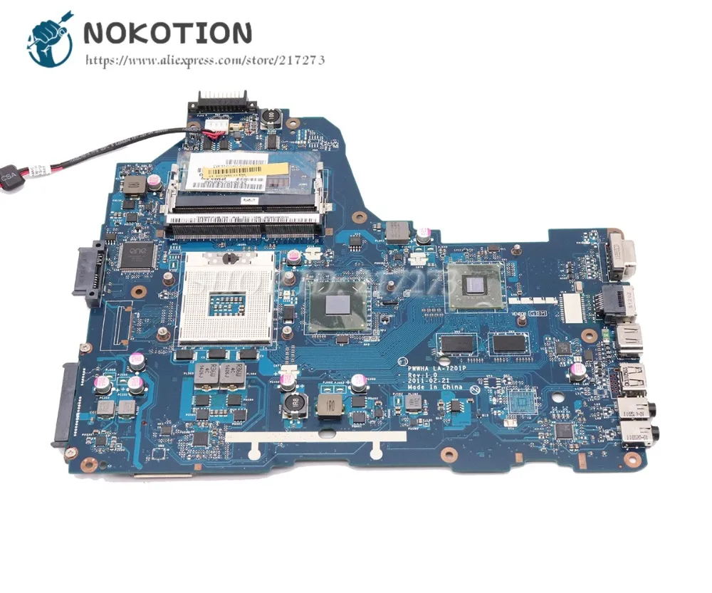 NOKOTION, Skirtas Toshiba Satellite C660 Nešiojamas Plokštė HM65 PWWHA LA-7201P K000128440 K000124390 Pagrindinės plokštės