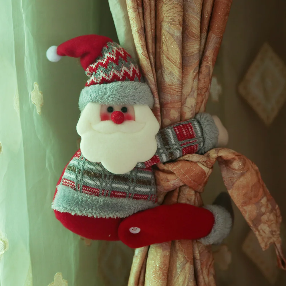 Kalėdų Dekoracijos Namų užuolaidų dekoro mygtuką animacinių filmų lėlės užsegimas langų apdailos Kalėdų dovanos