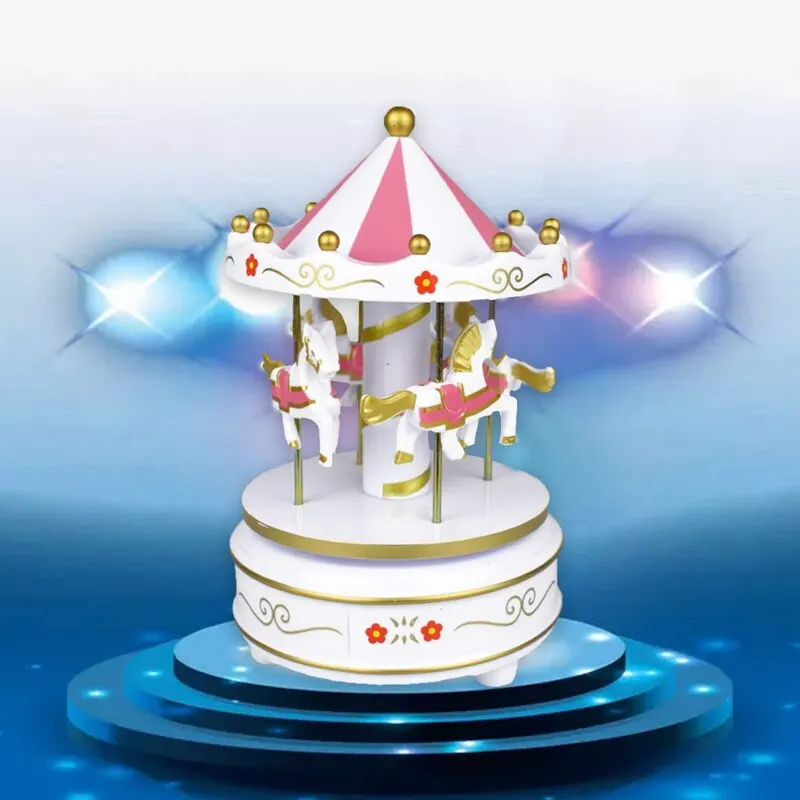 4 Stilius Saldus Įdomus Merry-Go-Round Karuselė Music Box Vaikams, Vaikams, Draugei Kalėdų Gimtadienio Dovanos
