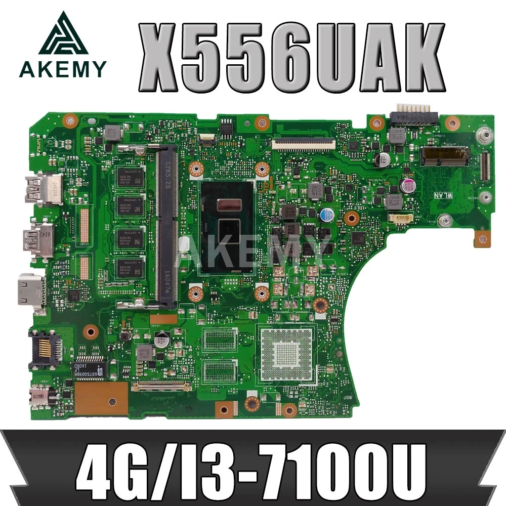 Naujas X556UAK 4G/I3-7100U Mainboard Asus A556U R556U X556U X556UJ X556UV X556UAM X556UA nešiojamas Plokštė 90NB09S0-R00140