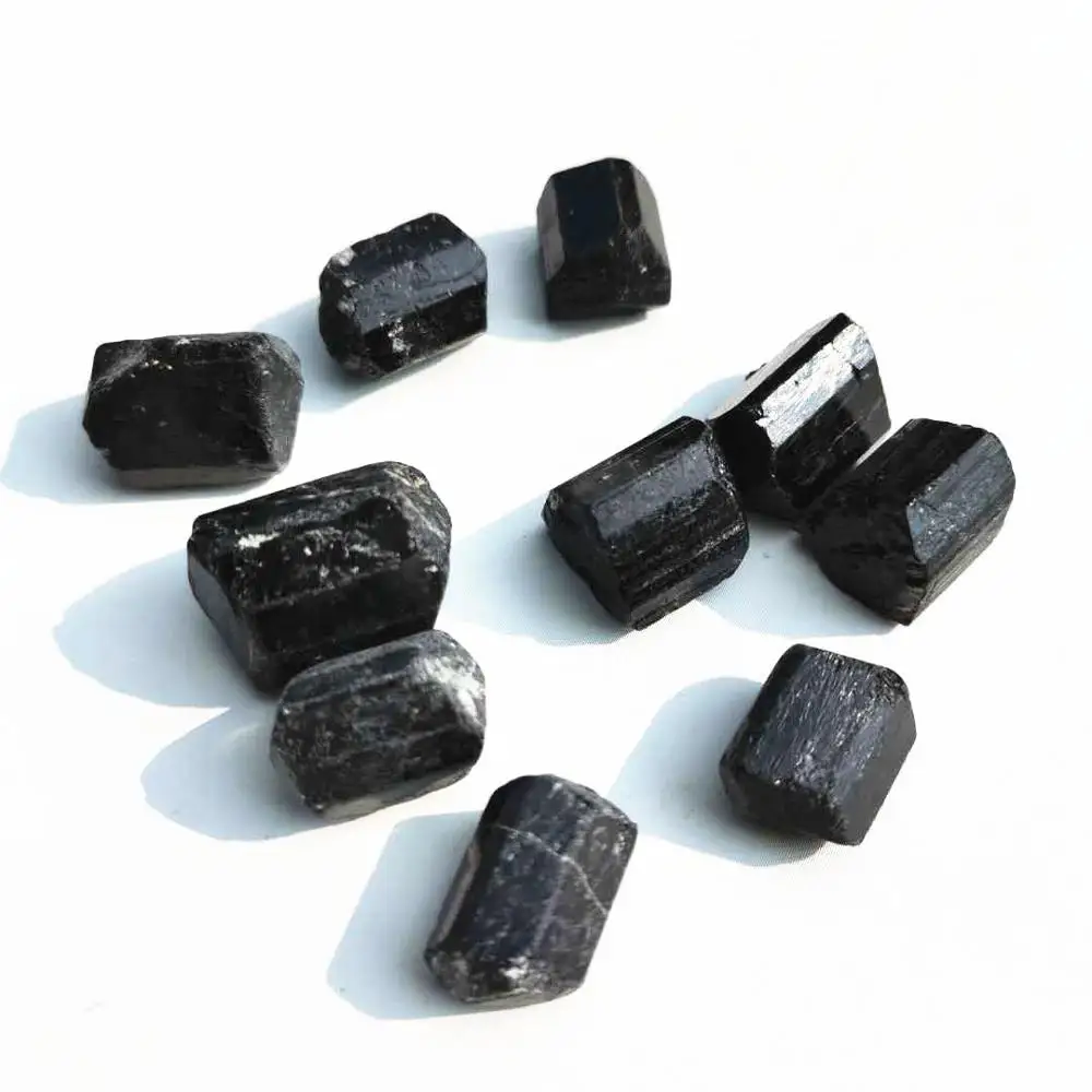 10vnt Raw mini Juodas Turmalinas Mineralinių Pavyzdys Chakra Krištolo akmenimis